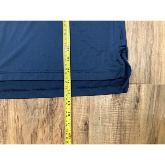 Peter Millar 1898 Logo Solid Navy Long Sleeve Jersey Polo - Small- Pre Owned - Picture 9 of 9